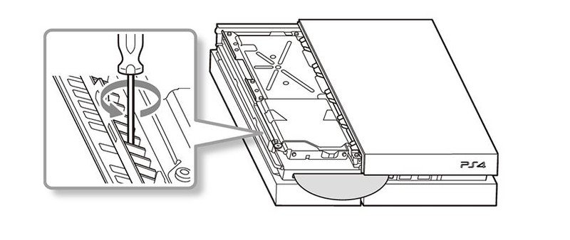 Ejecting Screw from PS4 Manual