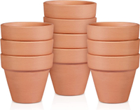 Pack of 10 large terracotta pots, Amazon