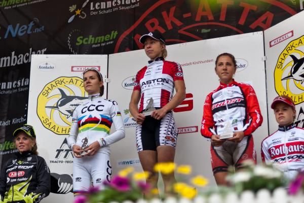 Elite women's podium