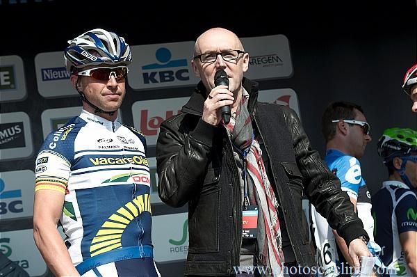 Stijn Devolder (Vacansoleil-DCM) at the start of Dwars door Vlaanderen