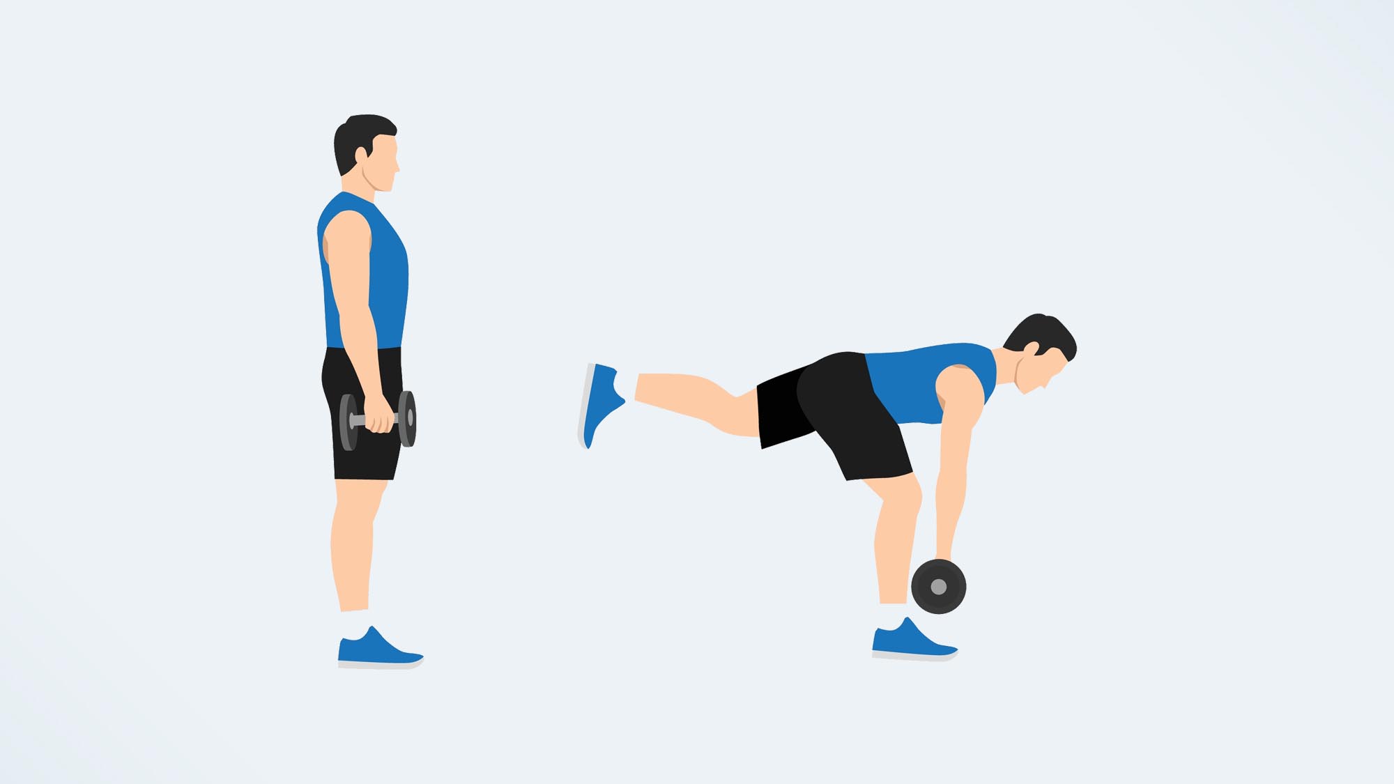 a man doing a single-leg RDL