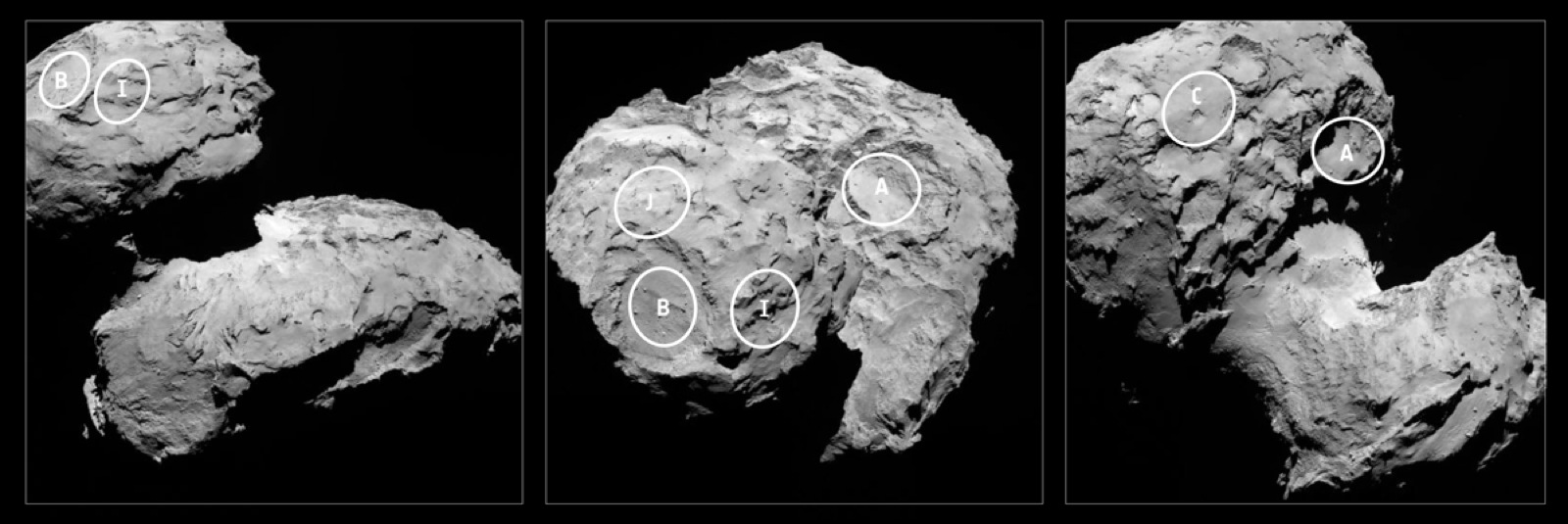 Candidate Landing Sites on Comet 67P/Churyumov-Gerasimenko