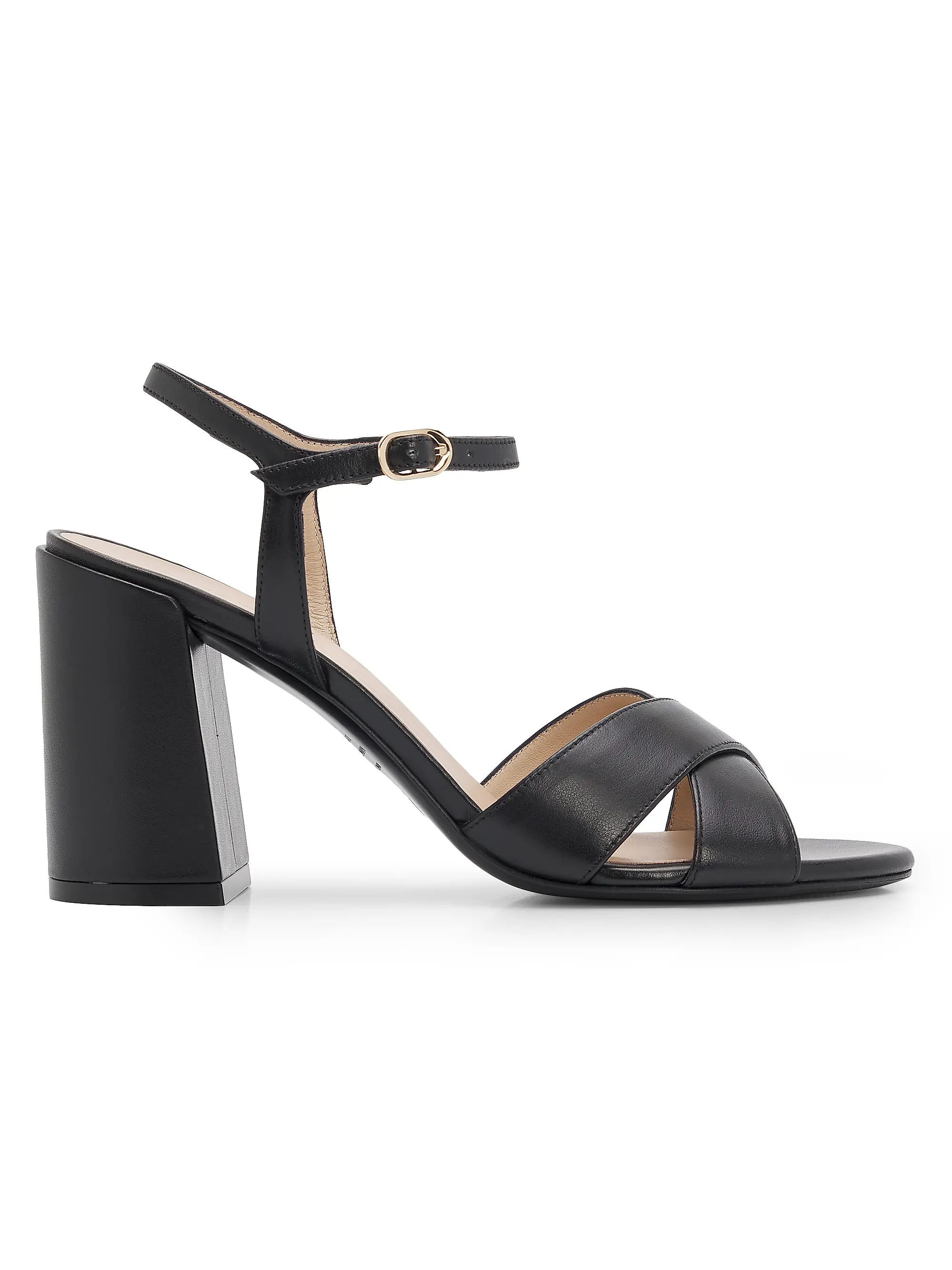 Alyssa 85mm Leather Block Sandals