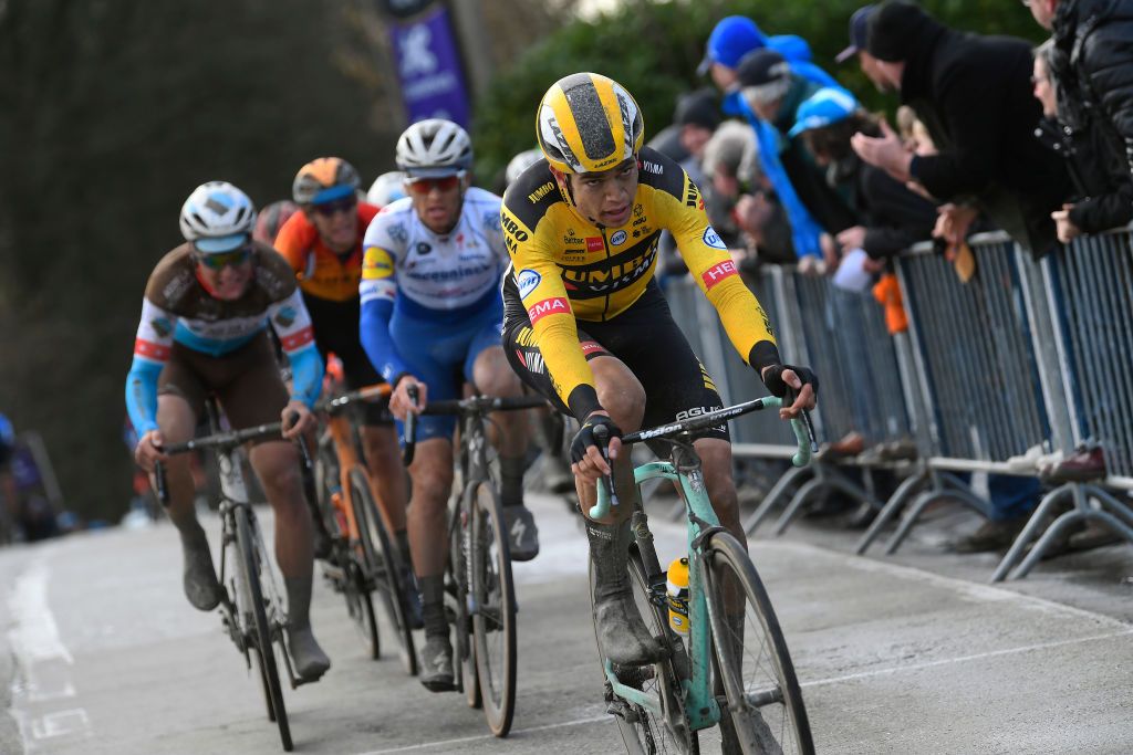 Wout van Wert – pictured at the 2020 Omloop Het Nieuwsblad – is likely to ride both the Tour de France and a number of the major one-day Classics for Jumbo-Visma in the second half of the 2020 season