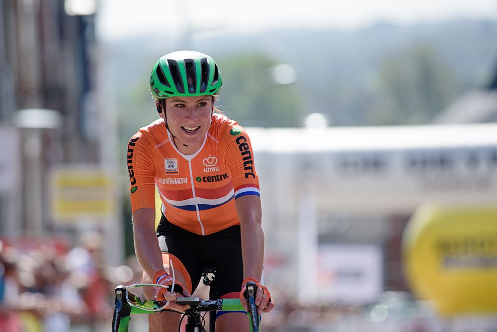 Annemiek van Vleuten (Netherlands) wins the final stage solo and seals the general classification at the 97 km Stage 3 of the Lotto Belgium Tour 2016