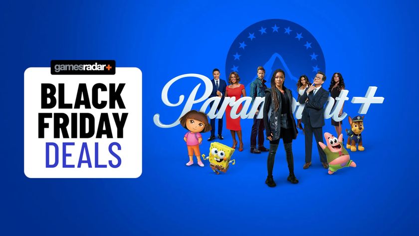 Paramount Plus graphic with Black Friday deals badge
