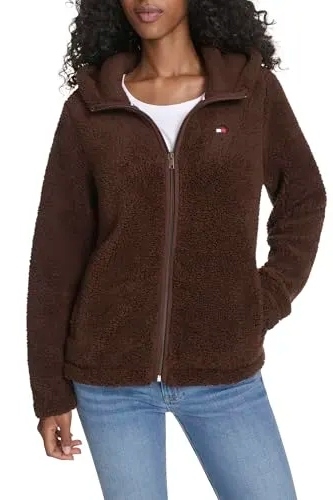 Tommy Hilfiger, Women&#039;s Sportswear Zip Hoodie Sherpa Jacket (Was $80) 