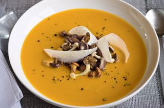 Gordon Ramsay’s pumpkin soup with wild mushrooms