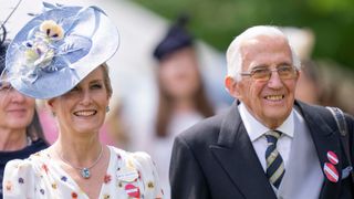 Sophie, Duchess of Edinburgh with her father Christopher Rhys Jones attends day three of Royal Ascot 2023