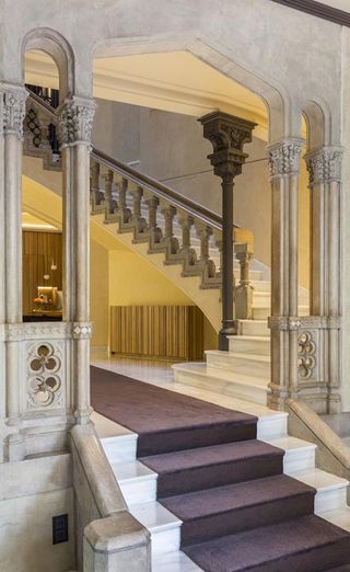 the staircase the Hotel Monument Barcelona Spain