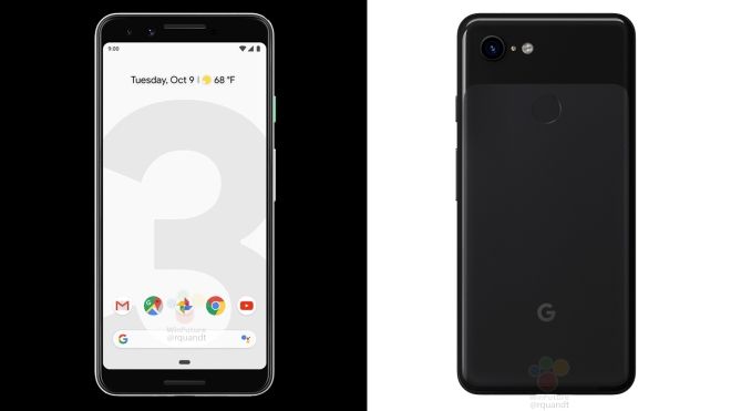 Here's one of the standard Pixel 3 in black. Credit: WinFuture / @rquandt