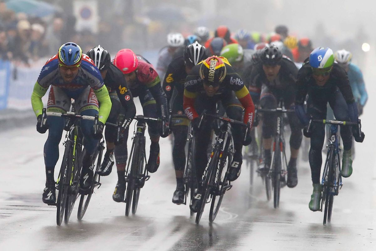 Peter Sagan (Tinkoff-Saxo) was not to be denied in Porto Sant'Elpidio.