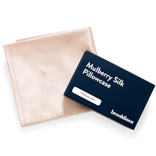 Brooklinen Mulberry Silk Pillowcase &amp;ndash; 100% Pure Silk Pillow Case, Soft &amp;amp; Durable, Anti-Friction Comfort, Hight Quality Smooth Texture &amp;ndash; Machine Washable &amp;amp; Breathable &amp;ndash; Standard Size (blush)