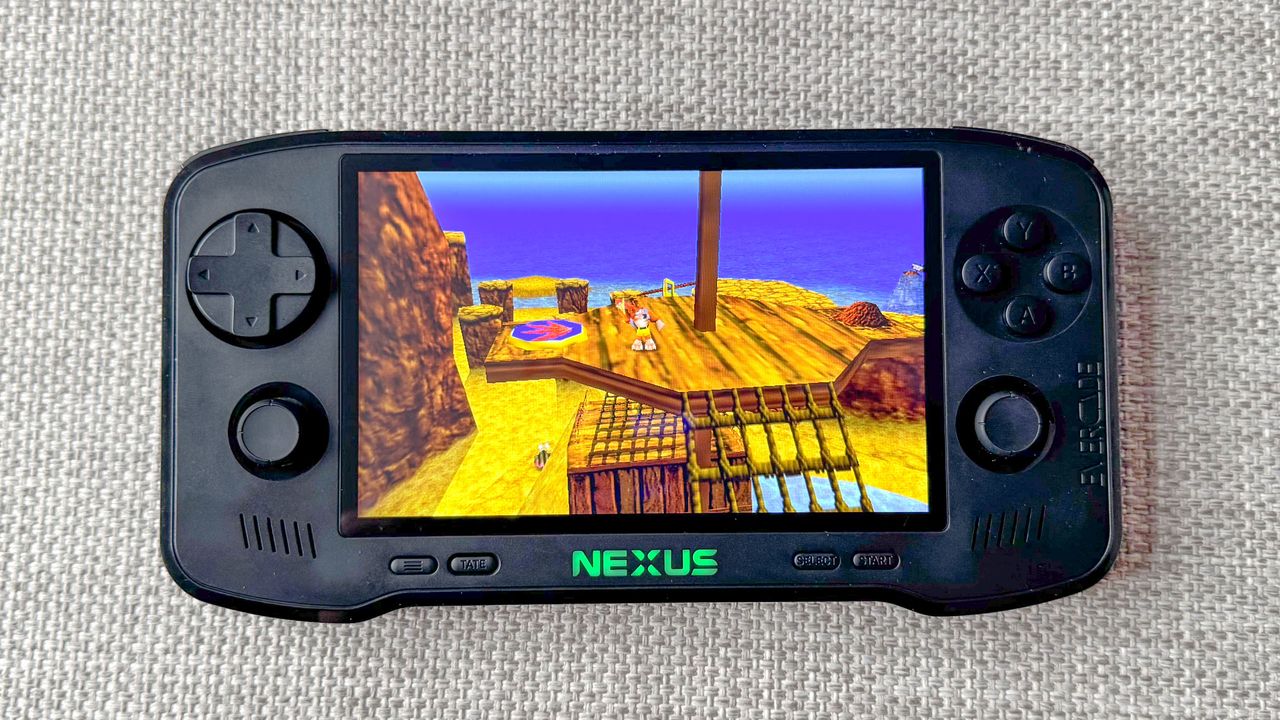Evercade Nexus playing Banjo-Kazooie