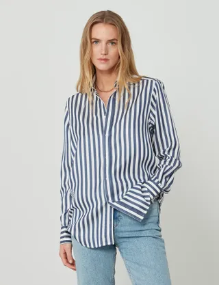 With Nothing Underneath, The Boyfriend: Tencel, Charcoal Stripe