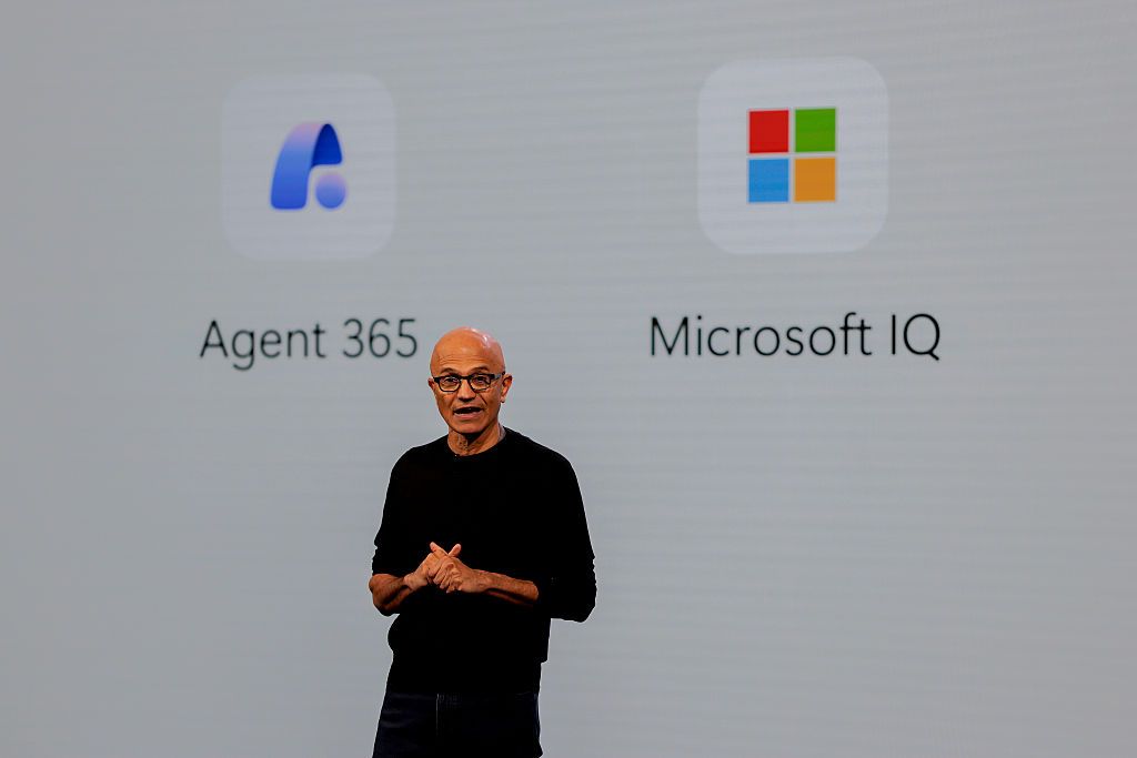 Microsoft CEO Satya Nadella speaks at a Windows event on October 07, 2026 at Dogpatch Studios in San Francisco, California.