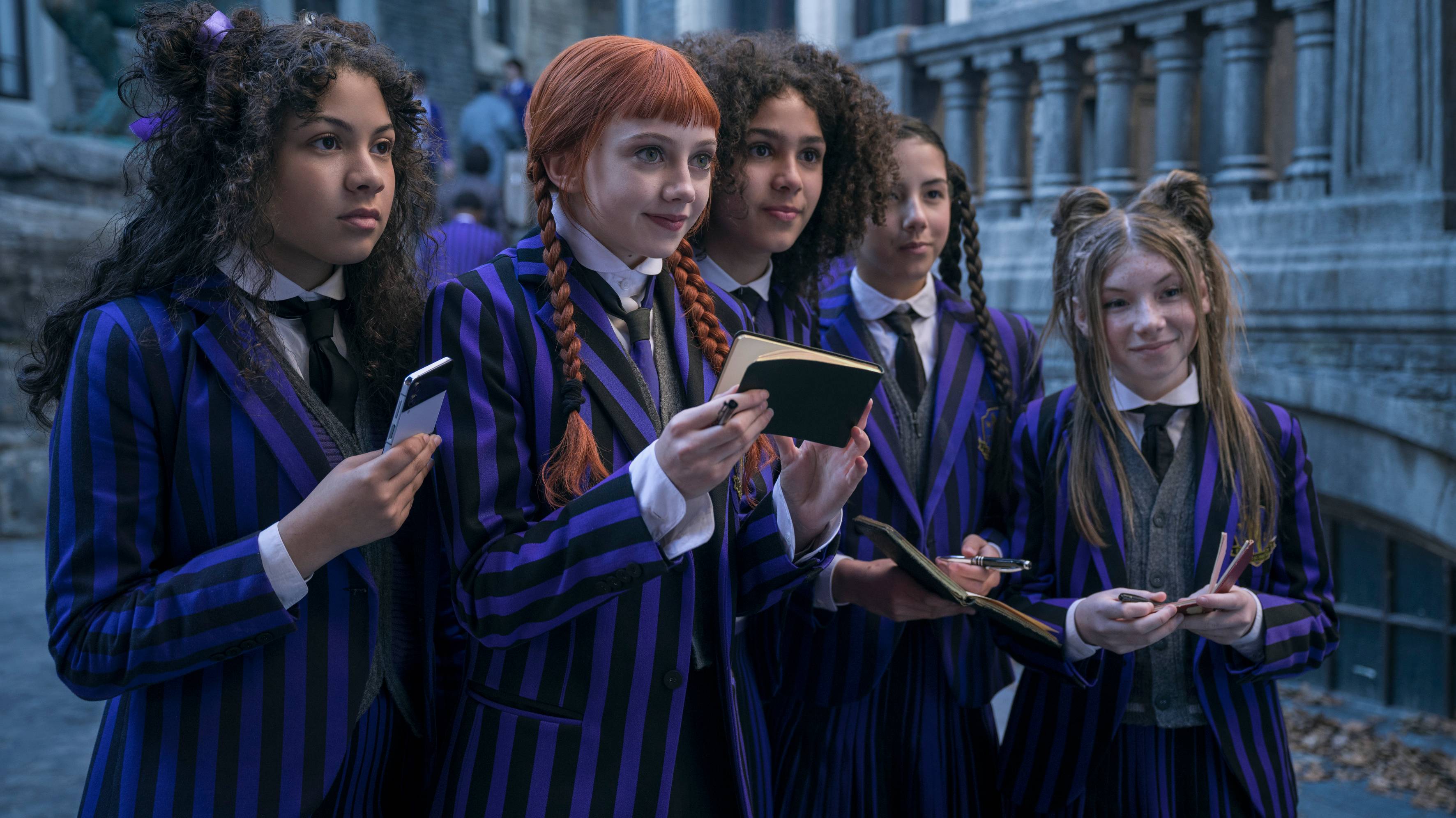 Agnes is among Wednesday's autograph hunters in Wednesday season 2