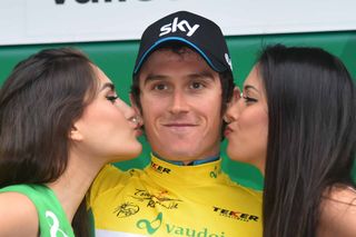 Geraint Thomas (Sky) in the Tour de Romandie lead