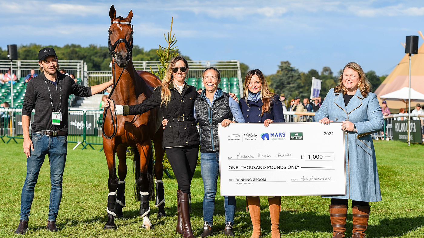 Burghley Horse Trials special prizes: horse care award to Michelle Koppin