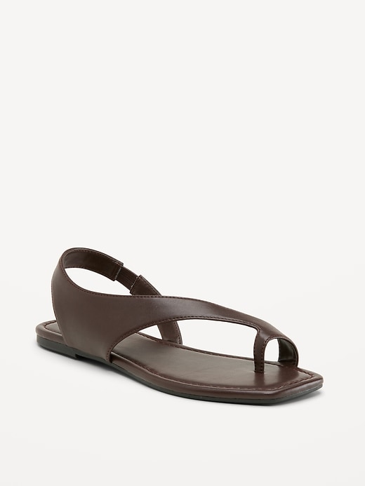 Asymmetrical Toe-Strap Sandals for Women