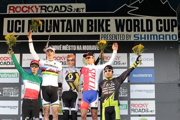Elite men's podium