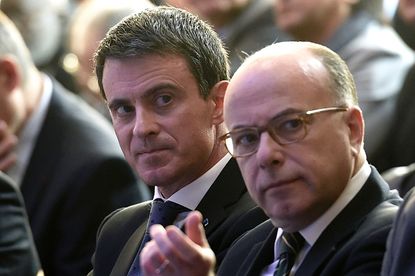 French Prime Minister Manuel Valls and French Interior Bernard Cazeneuve