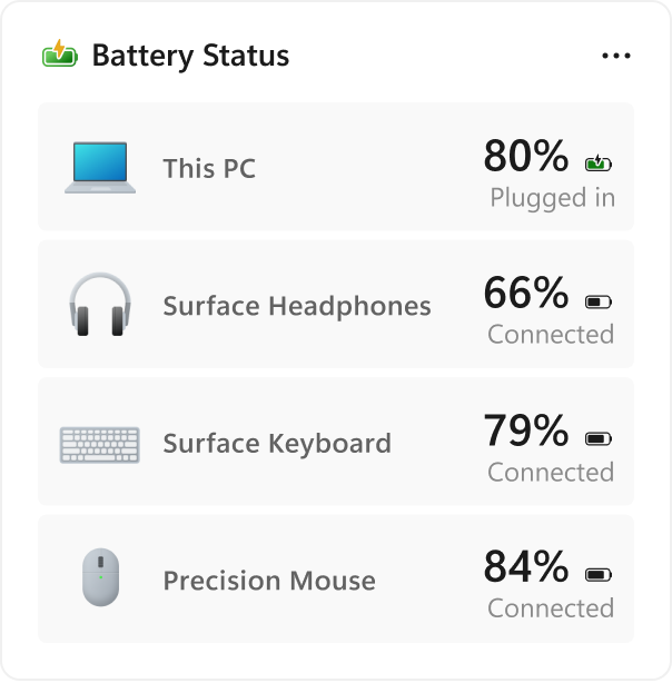 New Battery widget for Windows 11.