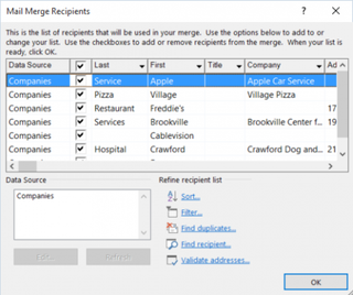 word select recipients outlook contacts