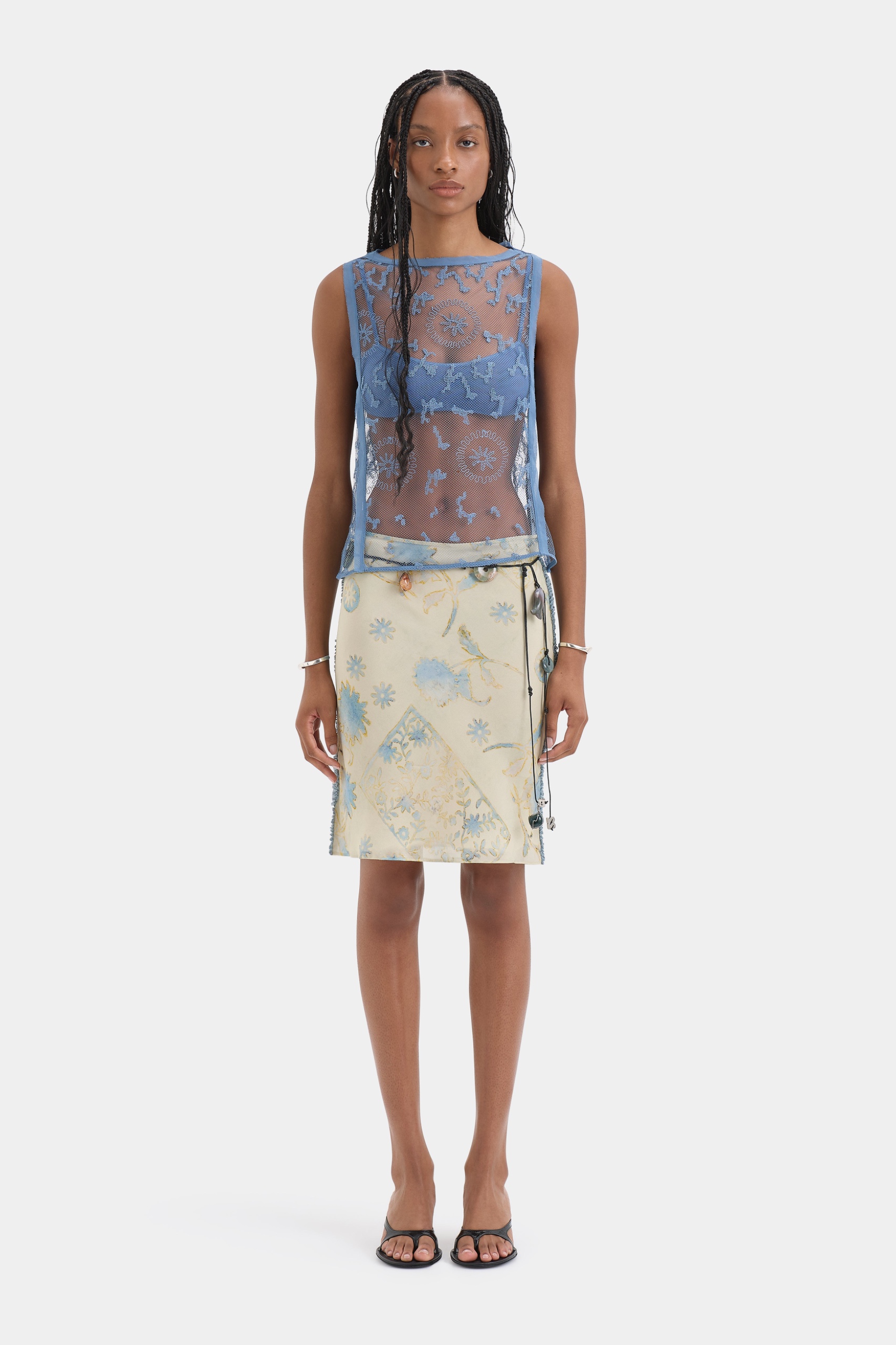Cecile Ruffle Midi Skirt-Eira Butter / 0p