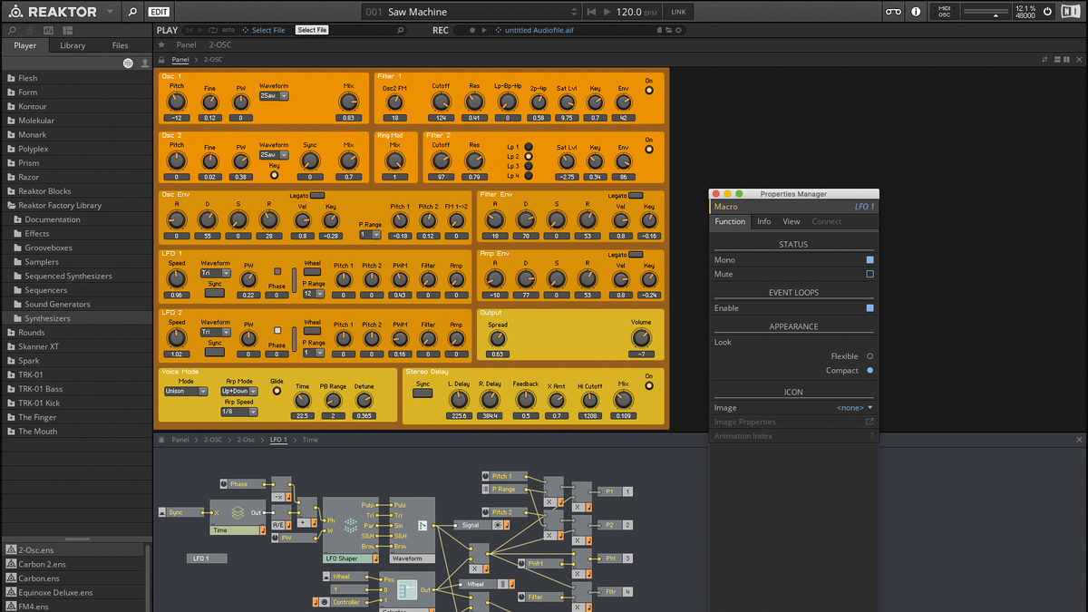 reaktor synth programming class