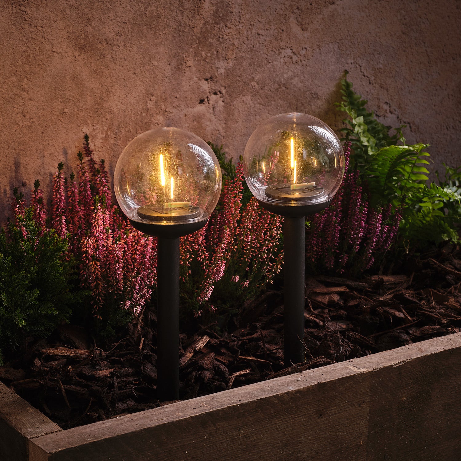 Globe Filament Solar Stake Lights