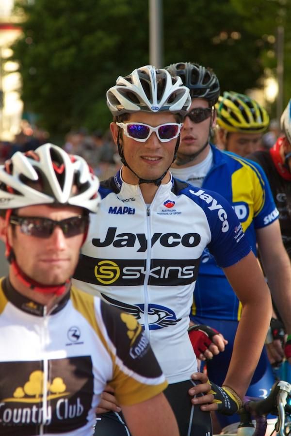 Jayco-Skins' Alex Carver looks relaxed before the start.