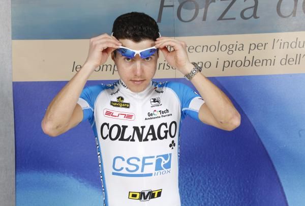 Striking a pose: Domenico Pozzovivo (Colnago-CSF Inox) will hope to be centre stage at the Giro.
