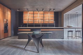 Kitchen interior with dining table