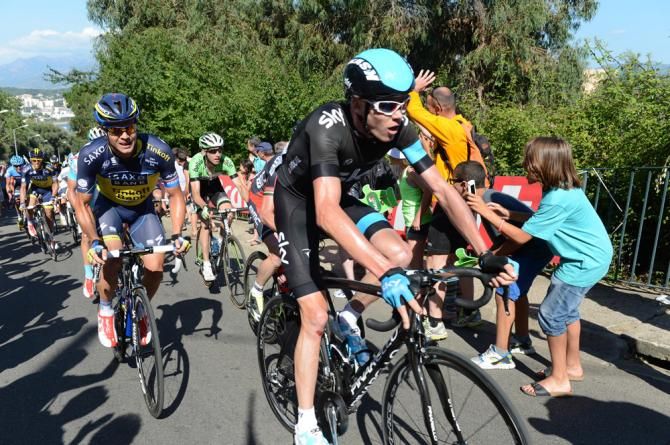 Chris Froome (Team Sky) put in an attack