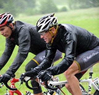 Lance Armstrong and Gert Steegmans, Tour de Suisse 2010, stage 7