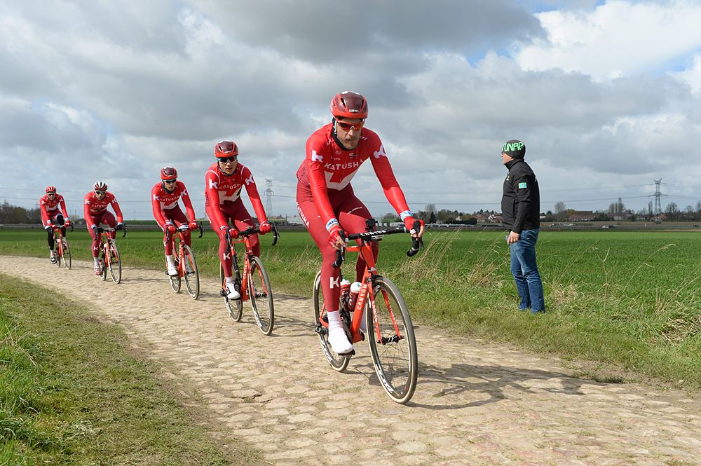 Katusha on the Orchies secteur