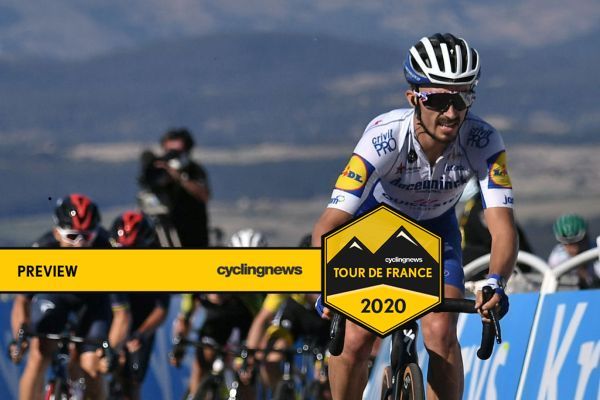 Deceuninck-QuickStep’s Julian Alaphilippe on the offensive on stage 6 of the 2020 Tour de France