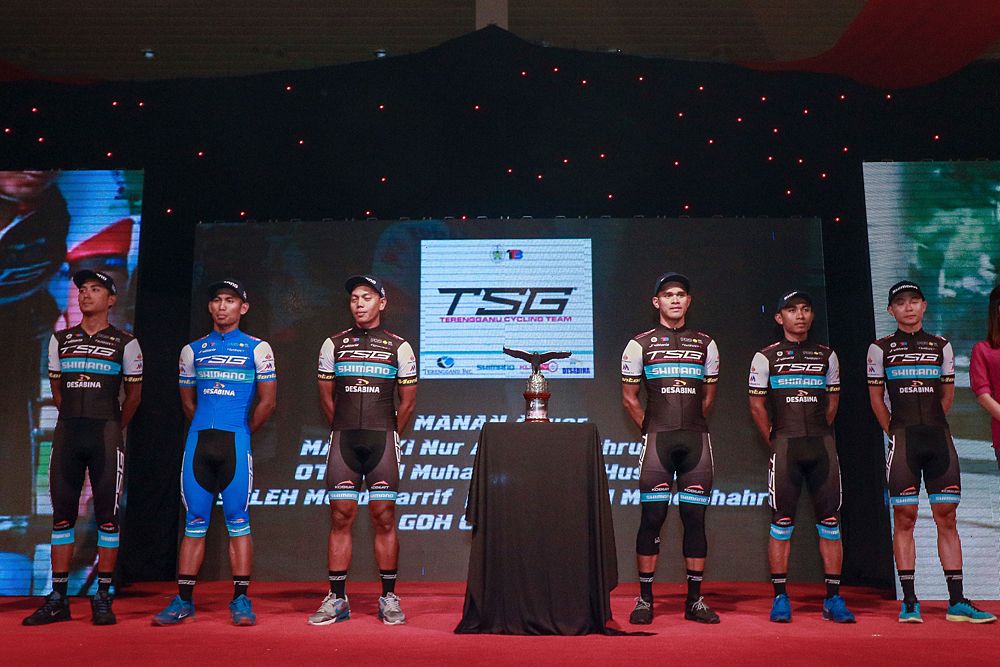 Terengganu Cycling Team at the Tour de Langkawi presentation