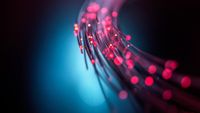 Fibre optics carrying data through the internet.