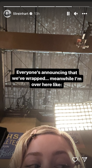 Lili Reinhart final day of filming Riverdale Instagram story.