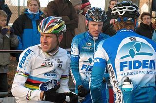 The Fidea riders before last Sunday's Superprestige in Asper-Gavere