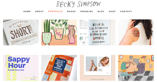 Becky Simpson brings the elegant simplicity of her books to the portfolio section of her site
