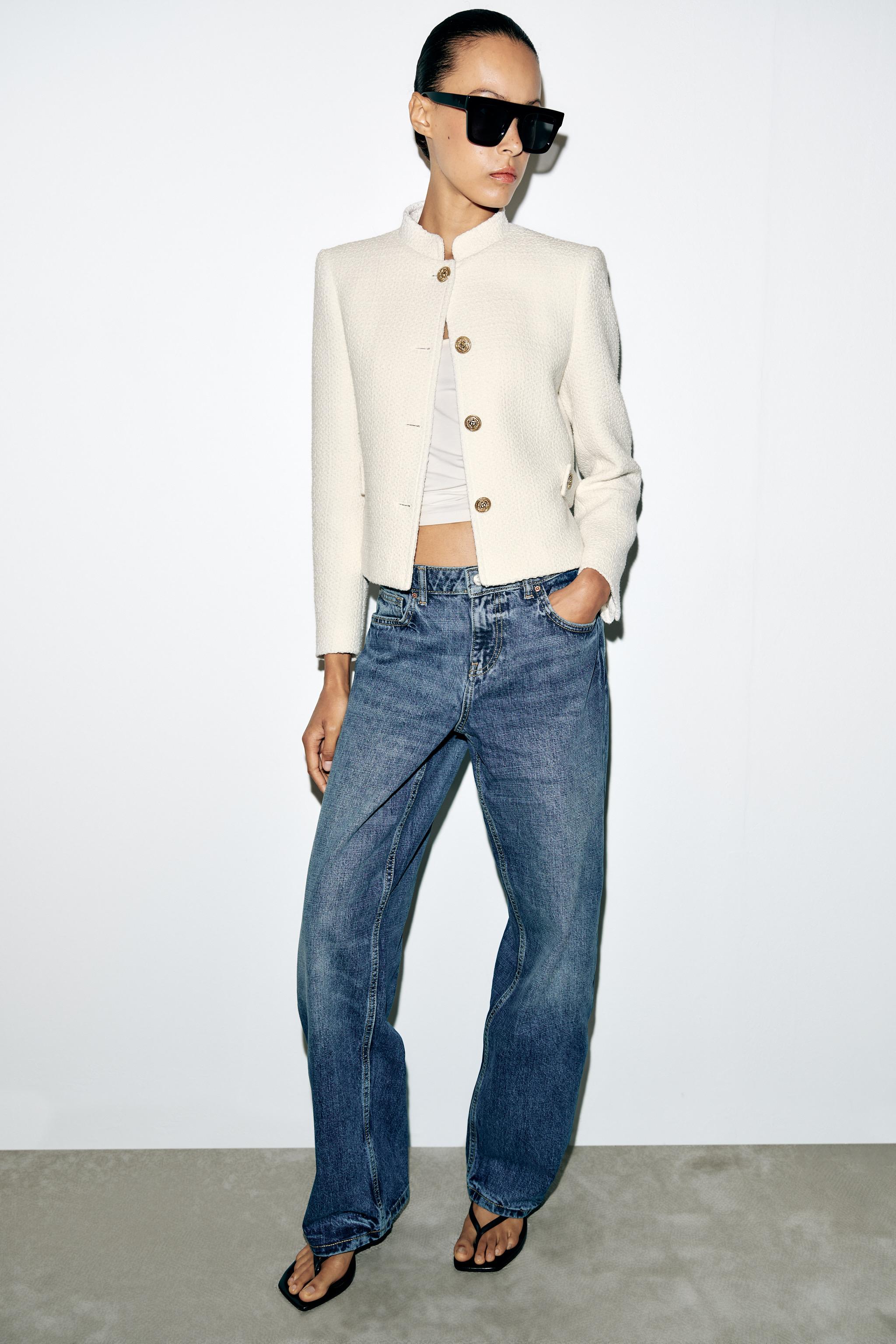 Structured Cropped Blazer - Ecru - Xs
