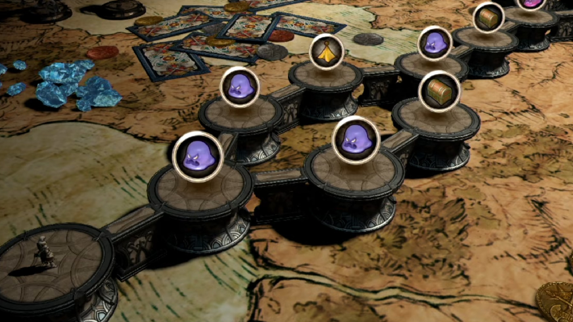 An image showing the roguelike-esque nodes in an upcoming piece of Final Fantasy 14 content.
