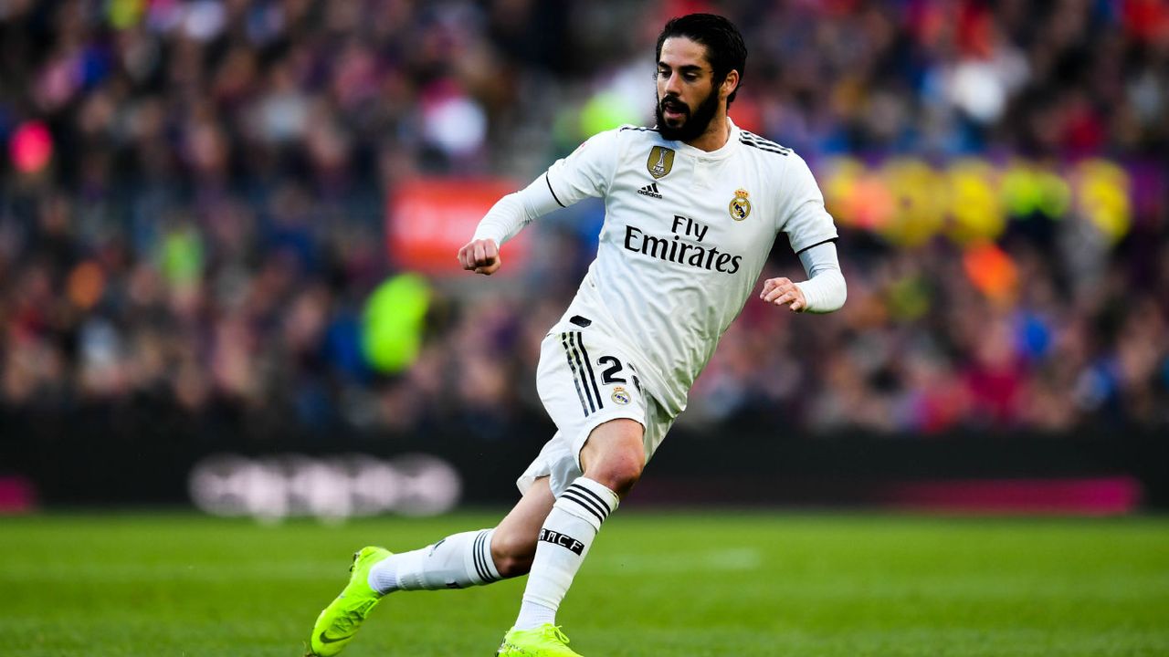 Spanish international midfielder Isco in action for Real Madrid in La Liga