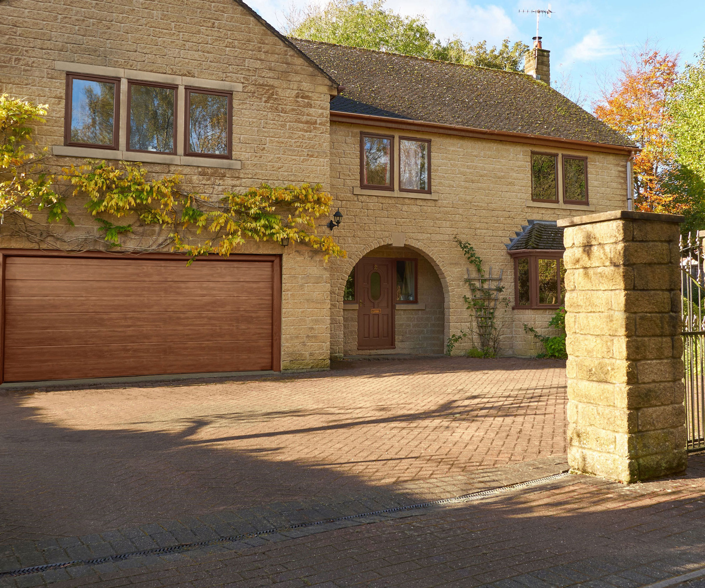 driveway with block paving and dropped kerb