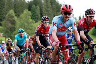 Geraint Thomas rides in the bunch during stage 2 at Tour de Suisse