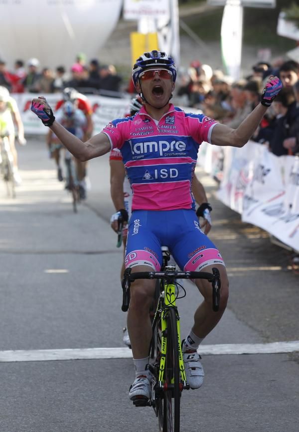 Damiano Cunego (Lampre-ISD) was relieved to get a win after a long wait.