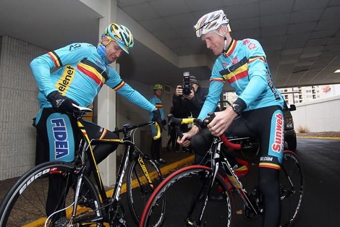 Bart Wellens and Klaas Vantornout are ready to put in some time on the road.